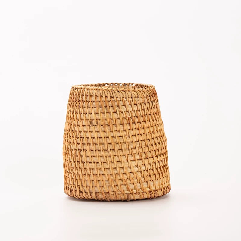 Bamboo 'Six Gentlemen' Tea Ceremony Set - Includes Teapot Brush, Tea Scoop, Pick, Funnel, Tongs & Storage Tube with Rattan Mat