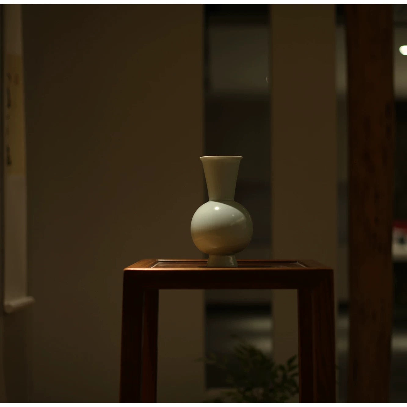 Shadow Blue Twin-Handled Vase- Song Dynasty Style Scholar's Object (Celadon Flower Vase for Tea Room & Study)