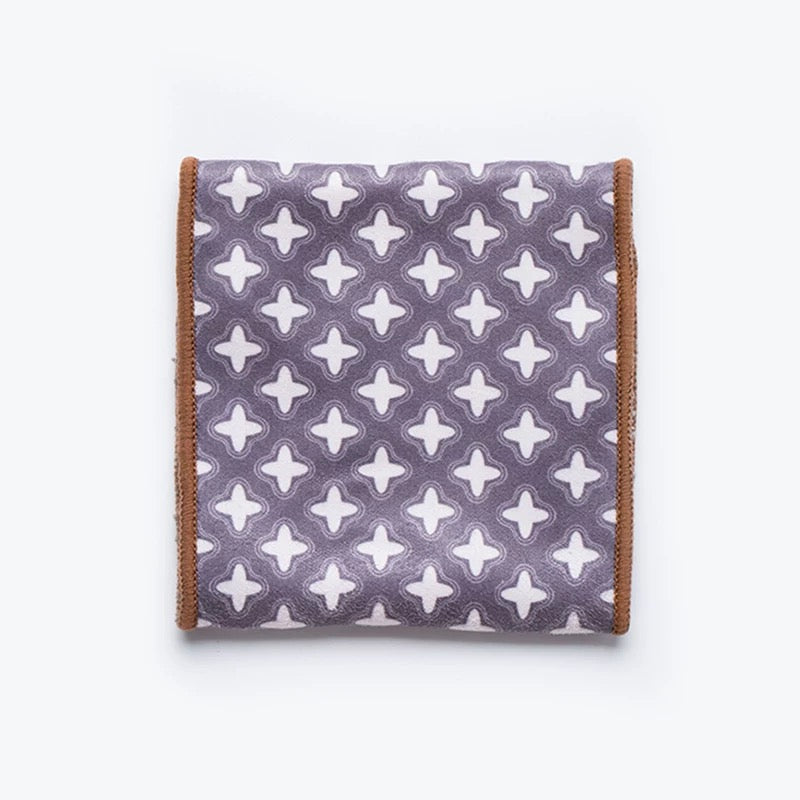 Linen & Cotton Tea Towel Set – Premium Absorbent Tea Cloths with Artistic Prints (Plush Thickened Fabric for Gongfu Tea Care)