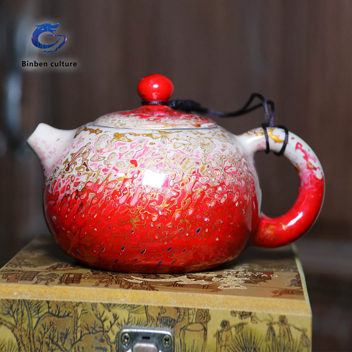 Lacquer Craftsmanship Short Mouth Xishi Pot