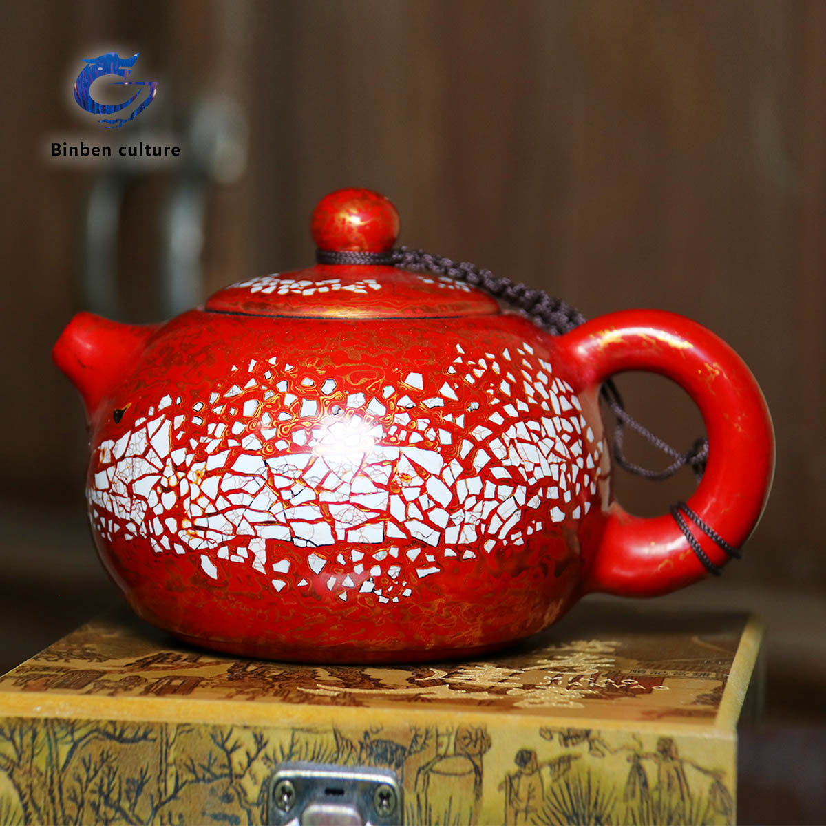 Lacquer Craftsmanship Short Mouth Xishi Pot