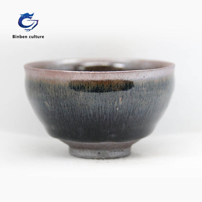 Glazed surface: antique wood fired blue luxury vessel type: bottle cup