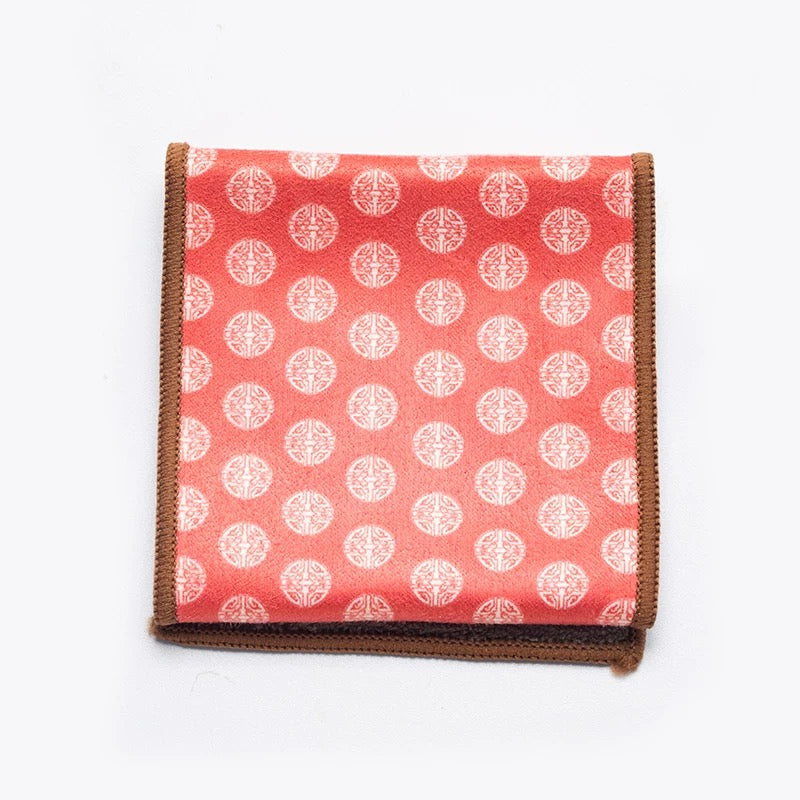 Linen & Cotton Tea Towel Set – Premium Absorbent Tea Cloths with Artistic Prints (Plush Thickened Fabric for Gongfu Tea Care)