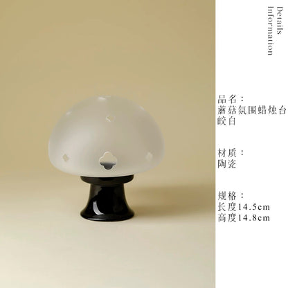 Hand-Painted Famille Rose Glass Candle Holder – Chinese Zen Tea Table Decor with Soft Ambient Lighting (Elegant Home & Bedroom Accent Piece)