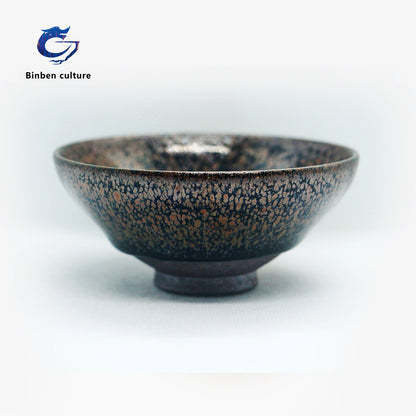 Guixi Hall Lamp Type: Flat Mouth Glazed Surface: Wood fired underglaze oil droplets