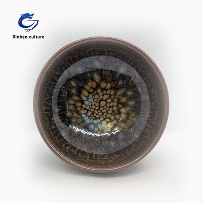 Lianhongda Jianzhan Type: High footed Incense Burner Glazed Surface: Green Partridge