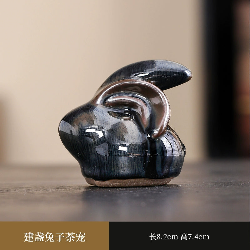 Creative Jianzhan crane tea pet ornament tea table tea tray tea table decoration tea play living room office desktop decoration