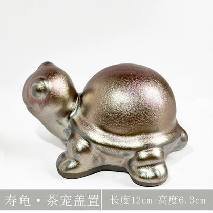 Jianzhan tea pet ornament boutique can raise turtle longevity turtle tea play elders birthday gift crafts creative decoration