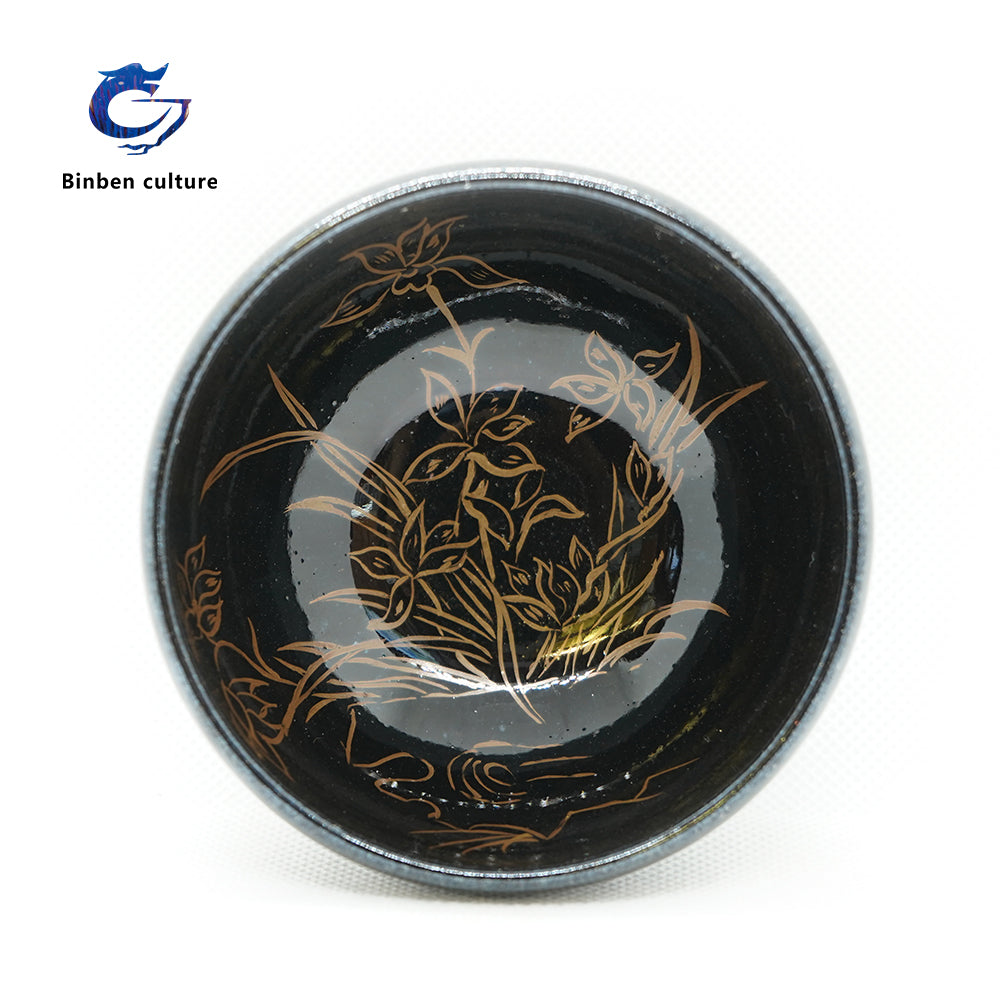 Dark gold painting series glazed bowl type