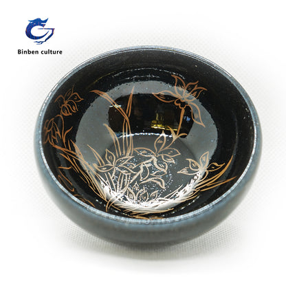 Dark gold painting series glazed bowl type