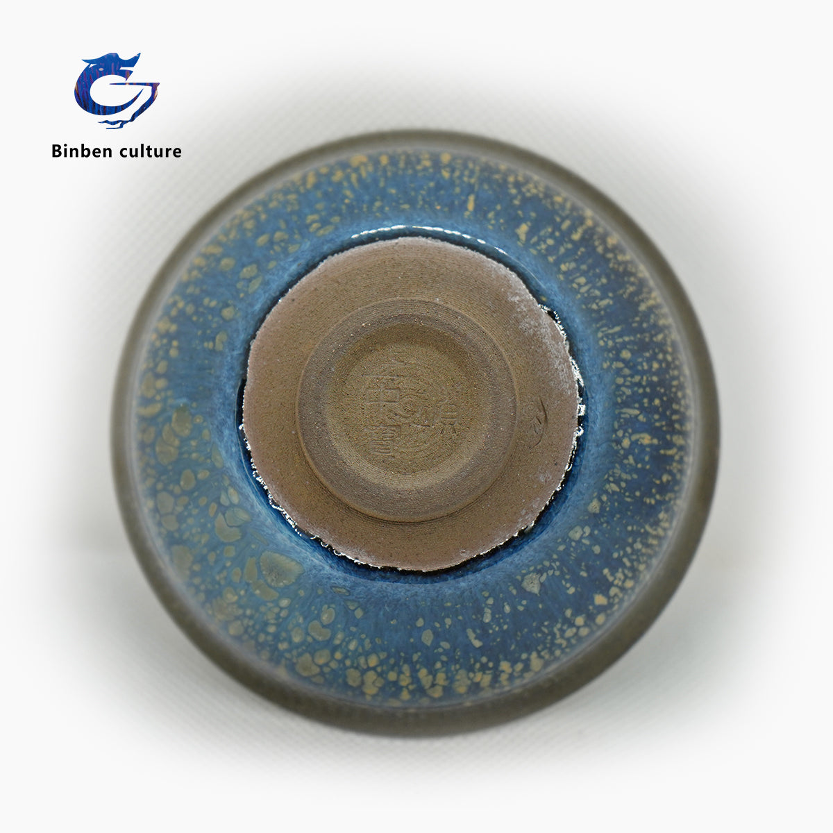 Ye Bian Jianzhan type: official hat, glazed surface: blue background with gold oil droplets