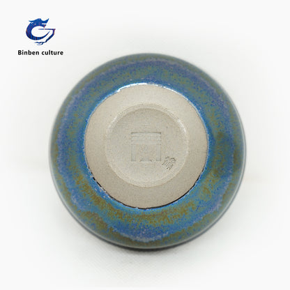 Ye Bian Jianzhan Type: Double Bundle Emperor Cup Glazed Surface: Colorful Oil Drops