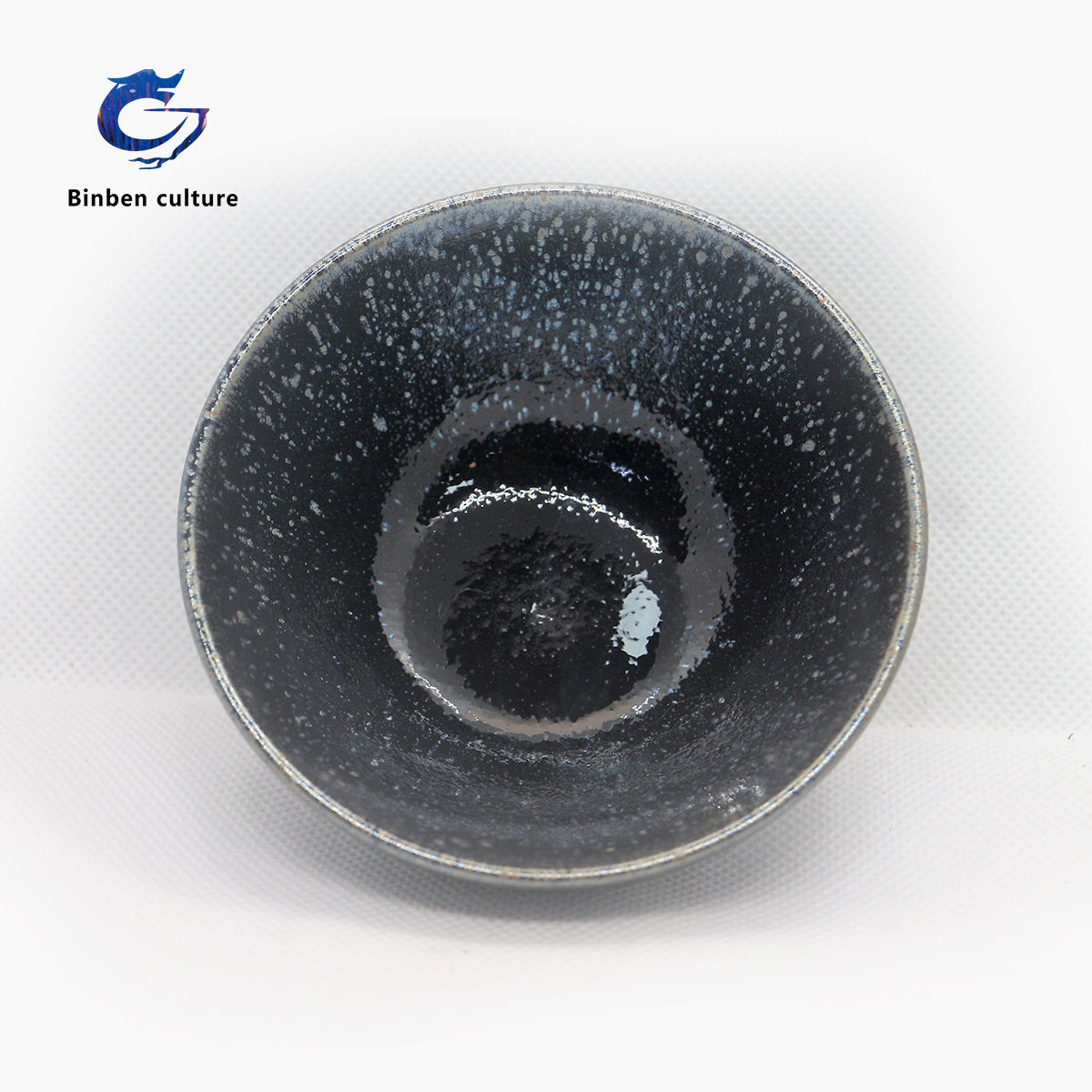 Ye Bian Jianzhan Type: Flat Mouth Glazed Surface: Diesel Burned Black Bottom Oil Drop