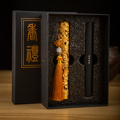 Premium Aloeswood Incense Sticks with Golden Box Potable Gift Pack