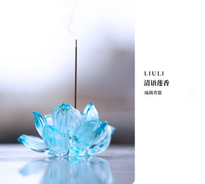 Clear Lotus Incense Holder